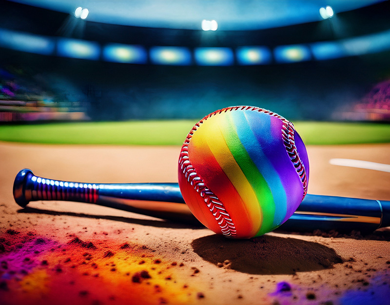 Gay Softball - Illustration: Adobe Firefly