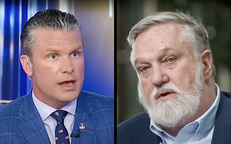 Hegseth - Photo: Fox News, Pastor Doug Wilson - Photo: CNN