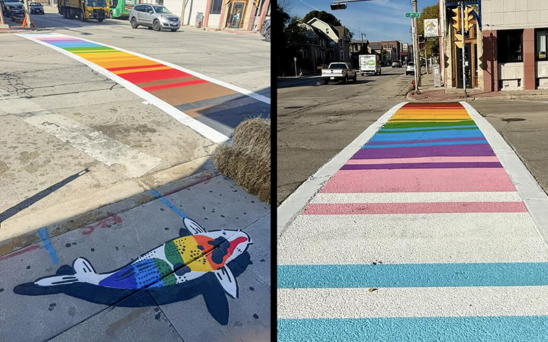 Milwaukee Rainbow Crosswalks by Jeremy Novy - Photos courtesy of Novy