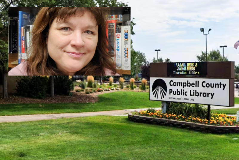 Terri Lesley (inset) - Photo: Terri Lesley; Campbell Public Library - Photo: Google Maps