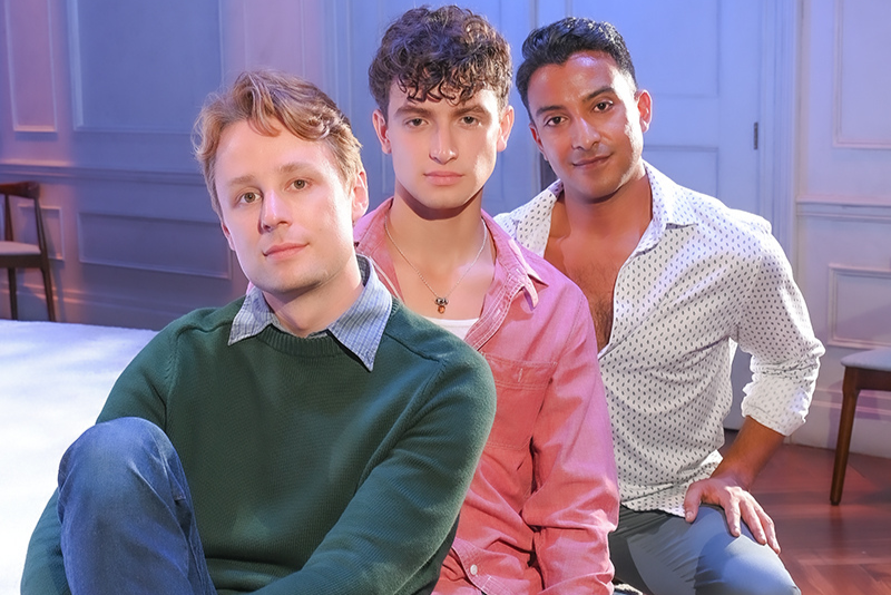 David Gow as Eric, Jordi Bertrán Ramírez as Adam, and Adam Poss as Toby - Photo: Todd Franson/Metro Weekly