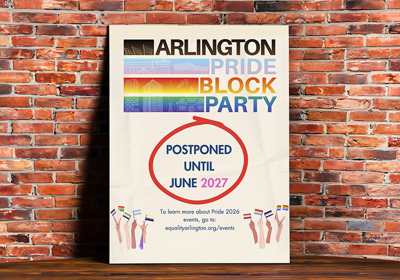Arlington Pride Block Party Postponed to 2027