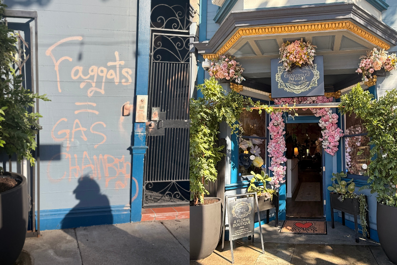 The graffiti on the wall of Chartreuse by Roje and its storefront - Photos: Jeff Dumlao