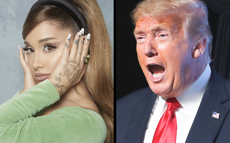 Arianna Grande - Photo: Dave Meyers, Trump - Photo: Gage Skidmore