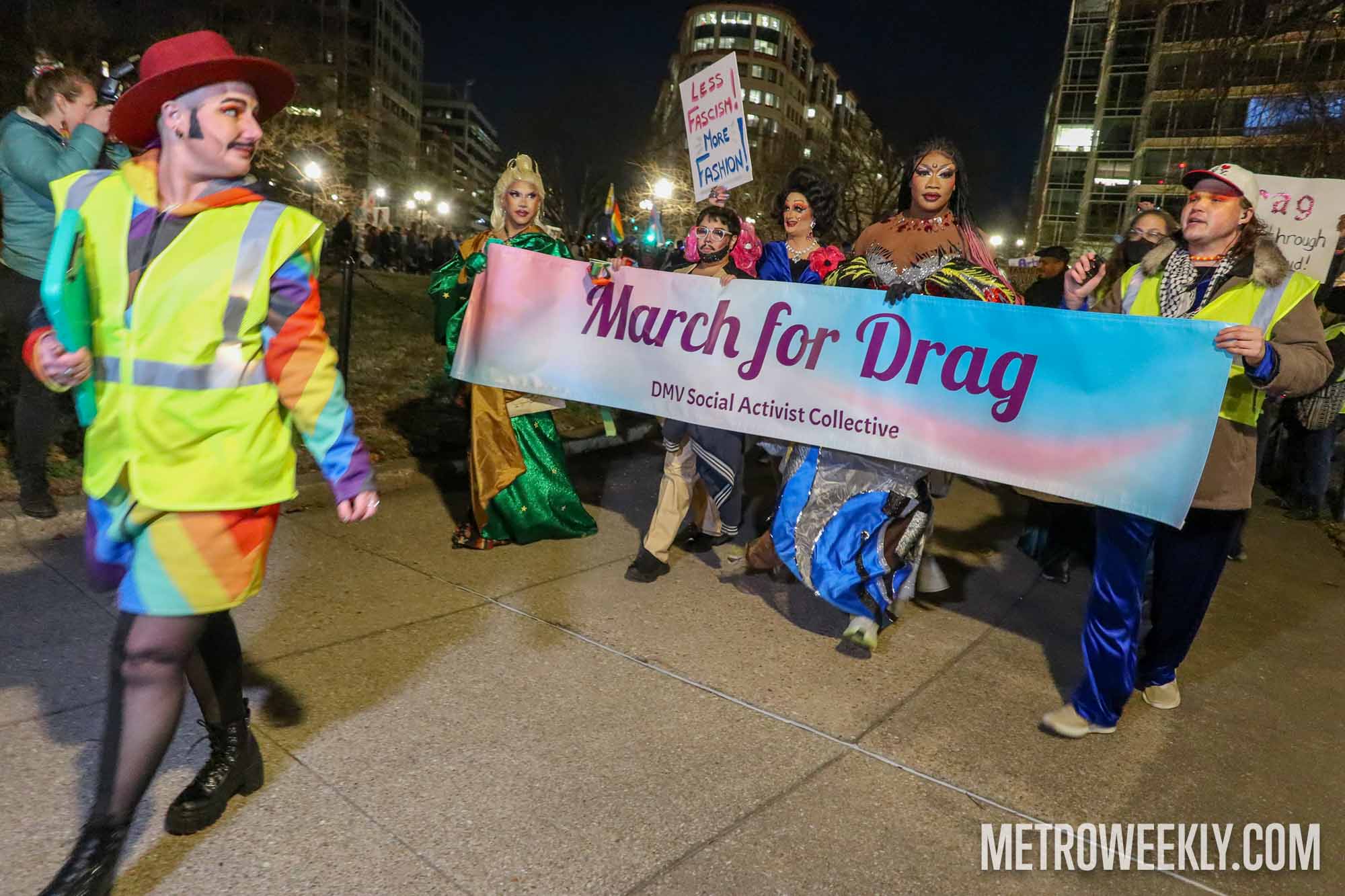 Rally and March for Drag at the Kennedy Center on March 8, 2025