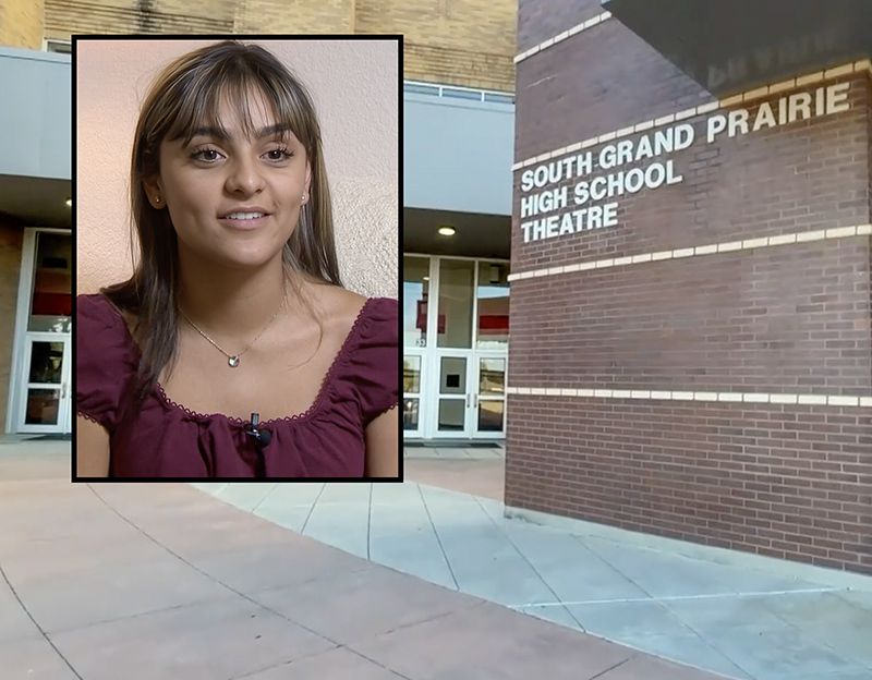 Ana Mota, South Grand Prairie High School Theatre - ABC News 8 Screenshots